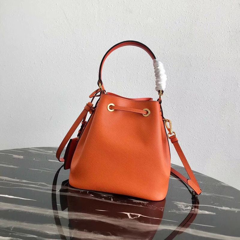 Prada Galleria Saffiano Leather Bag 1BE032 Orange