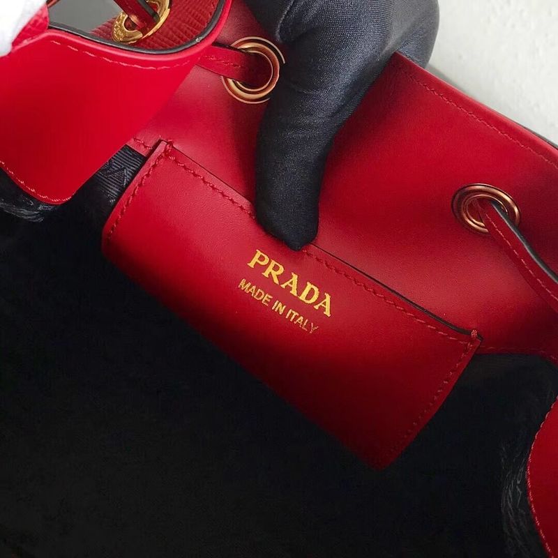 Prada Galleria Saffiano Leather Bag 1BE032 Red