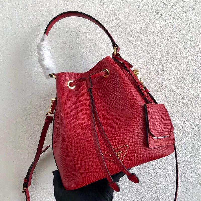 Prada Galleria Saffiano Leather Bag 1BE032 Red