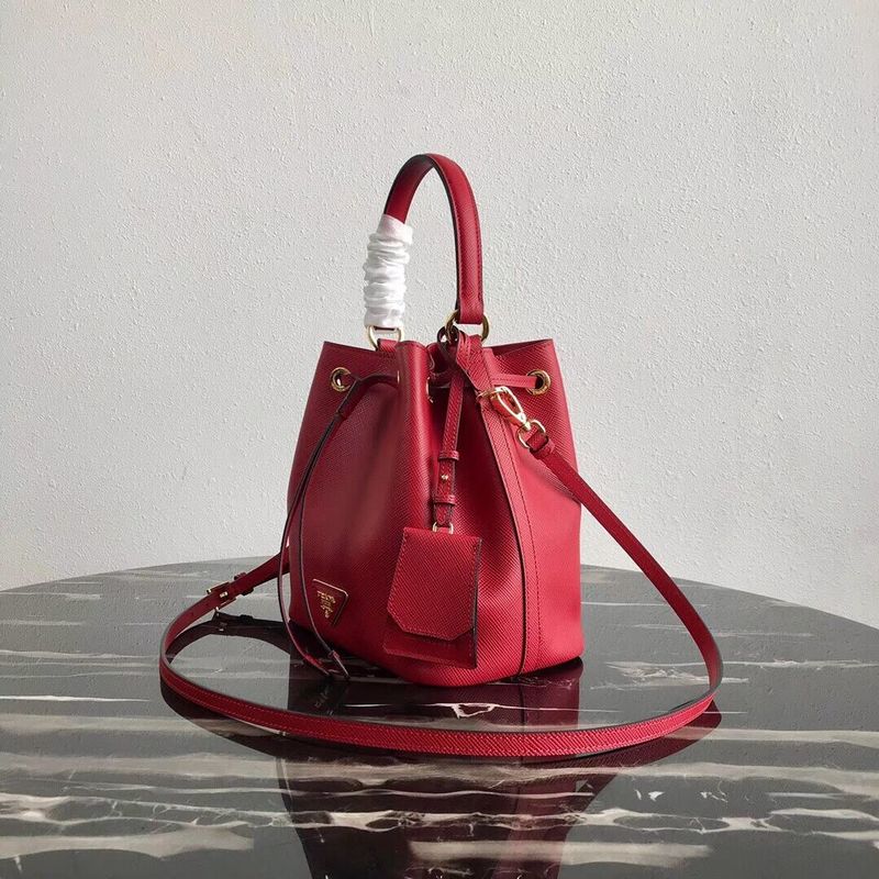 Prada Galleria Saffiano Leather Bag 1BE032 Red