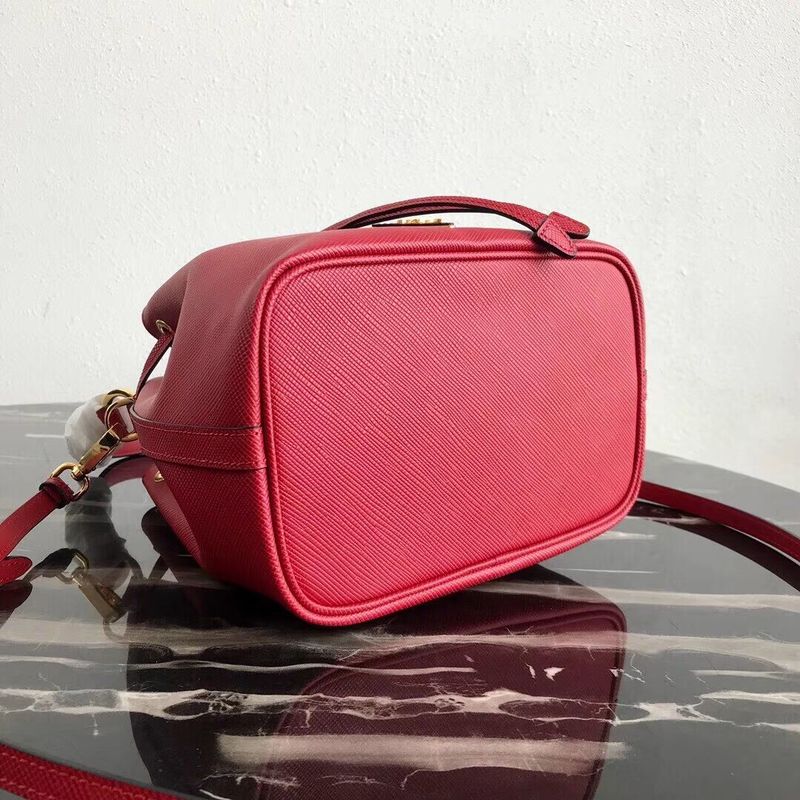 Prada Galleria Saffiano Leather Bag 1BE032 Red