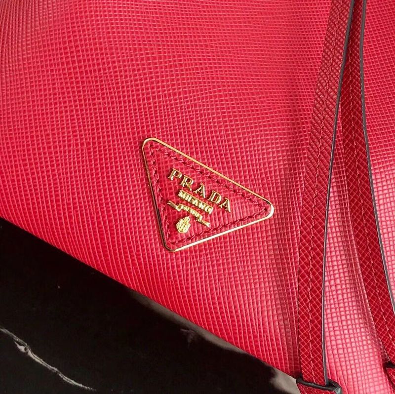 Prada Galleria Saffiano Leather Bag 1BE032 Red