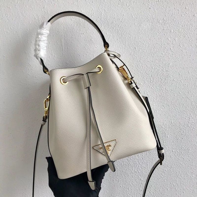 Prada Galleria Saffiano Leather Bag 1BE032 White