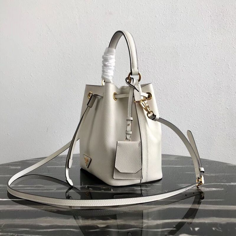 Prada Galleria Saffiano Leather Bag 1BE032 White