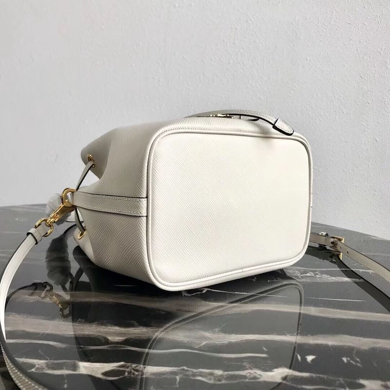 Prada Galleria Saffiano Leather Bag 1BE032 White