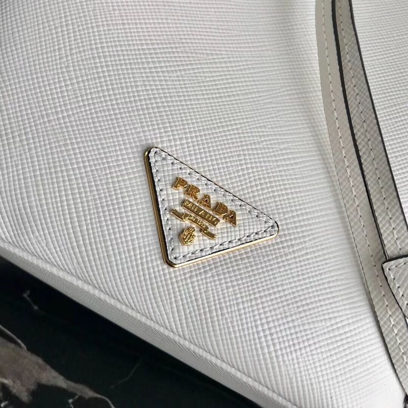 Prada Galleria Saffiano Leather Bag 1BE032 White