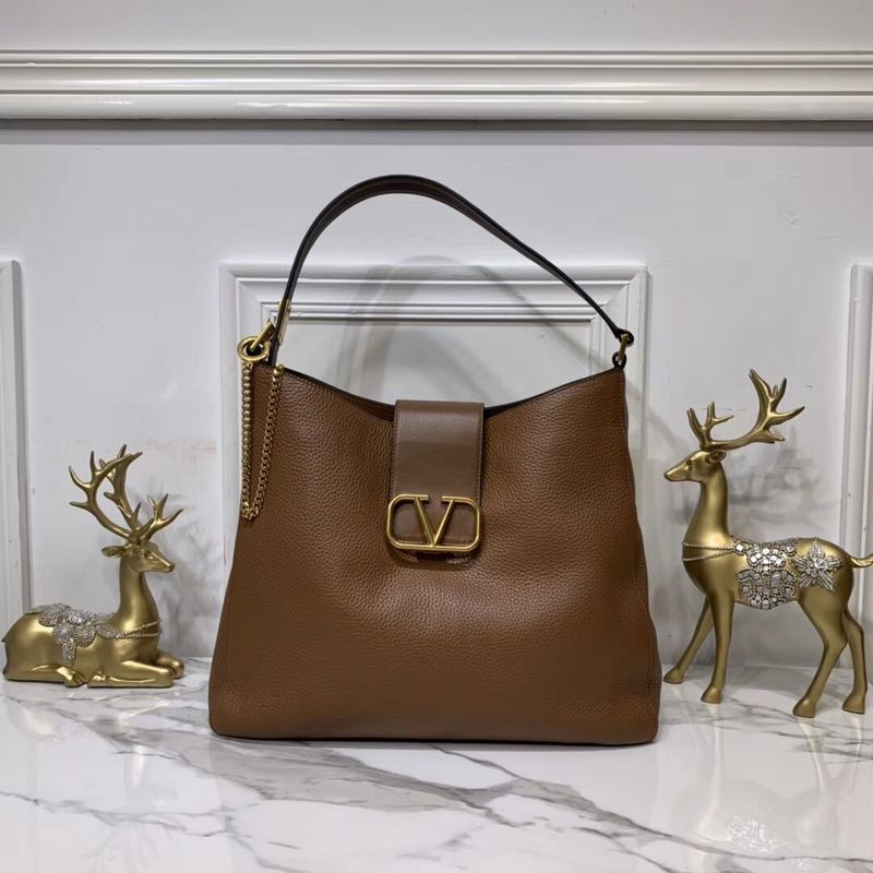 VALENTINO Origianl Palm Leather Bag V5002 Brown