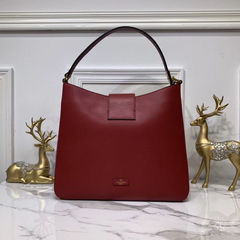 VALENTINO Origianl Palm Leather Bag V5002 Wine