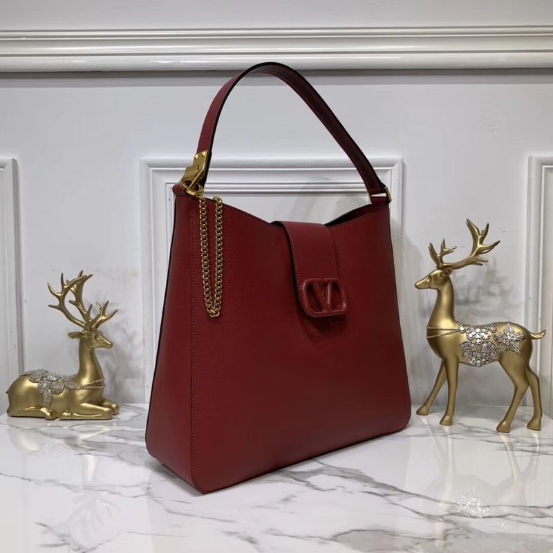 VALENTINO Origianl Palm Leather Bag V5002 Wine