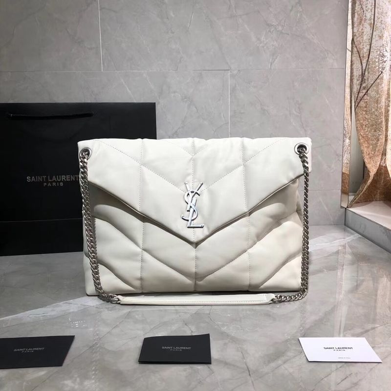 Yves Saint Laurent Shoulder Bag Original Leather Y577475 White