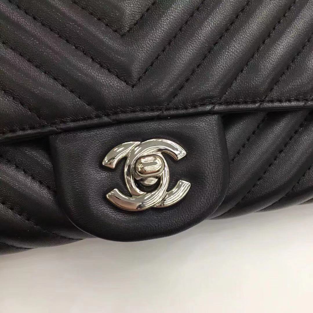 Chanel Original Sheepskin Leather Shoulder Bag V33819 BLACK