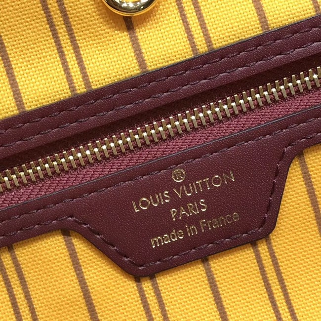 Louis Vuitton Monogram Canvas Original Leather NEVERFULL MM M40993
