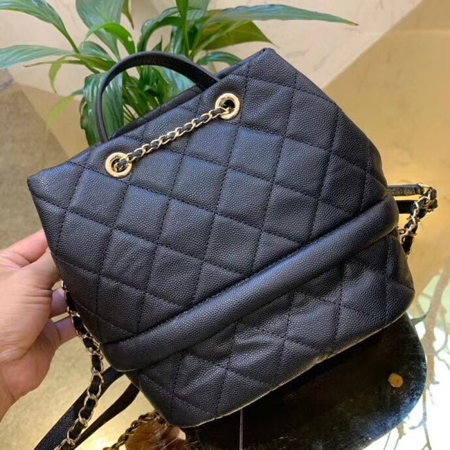 Chanel Original Caviar Leather Sac Hobo Bag AS0894 black