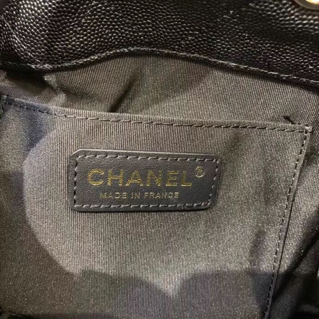 Chanel Original Caviar Leather Sac Hobo Bag AS0894 black