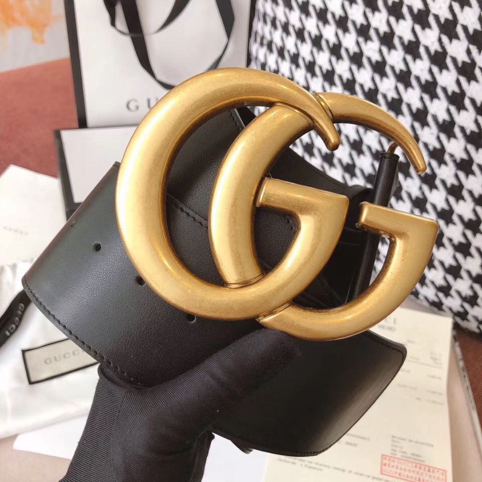 Gucci Original Calf Leather 7CM Belt 68884C Black