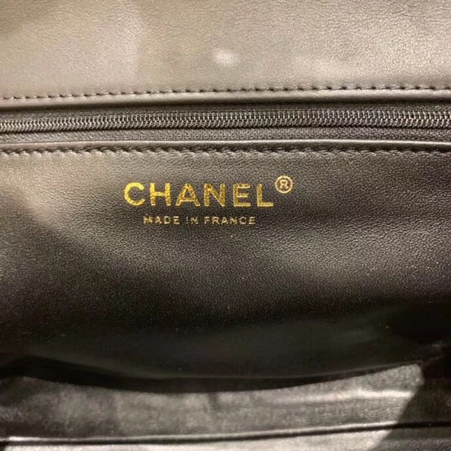 Chanel Calfskin & Gold-Tone Metal AS0804 black