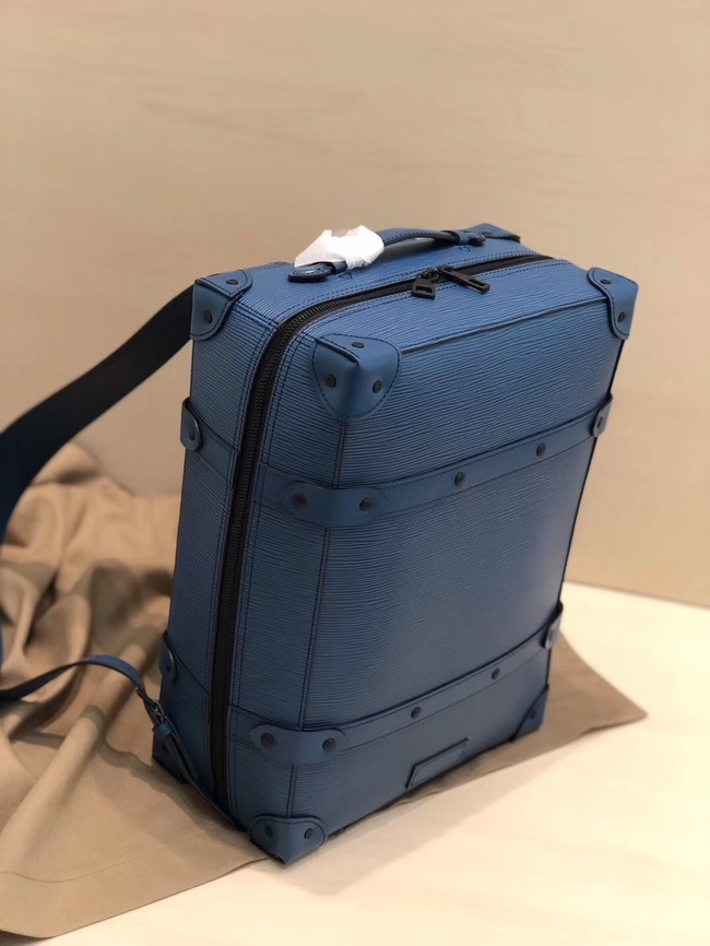 Louis vuitton original SOFT TRUNK Backpack M44752 blue