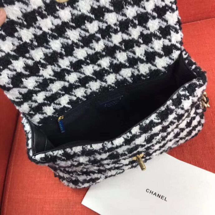 Chanel Original Flap Bags Houndstooth A3269 Black&White