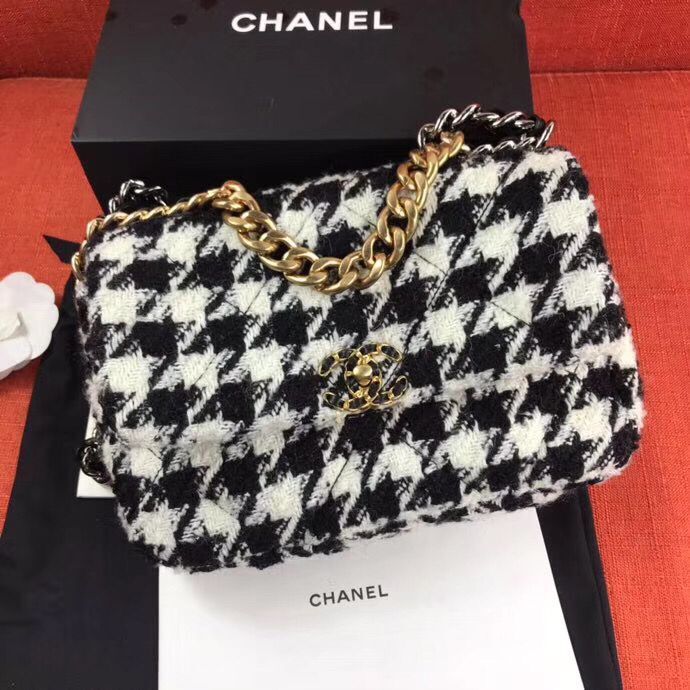 Chanel Original Flap Bags Houndstooth A3269 Black&White