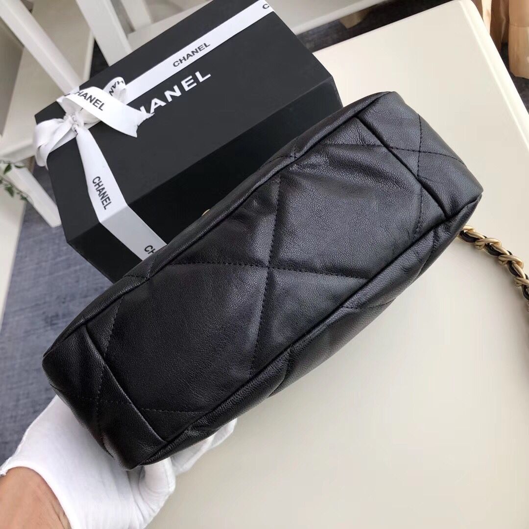 Chanel 19 flap bag AS1160 Black