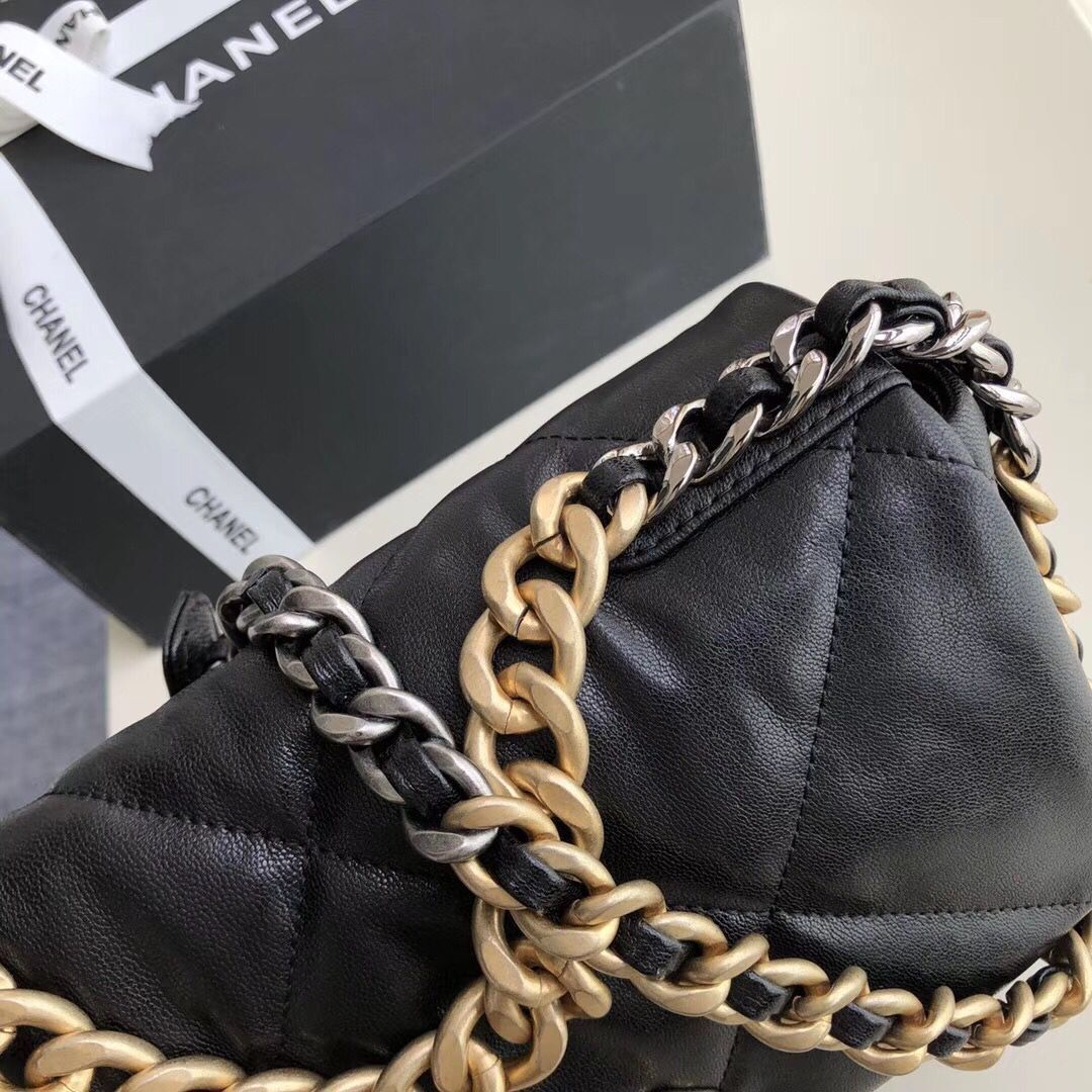 Chanel Original Soft Leather Chain Bag CC9237 Black