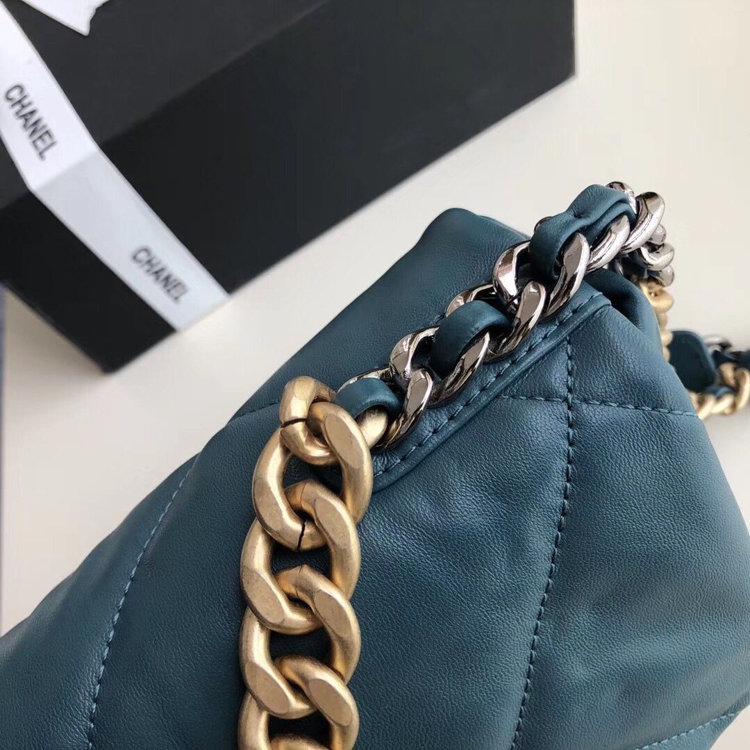 Chanel Original Soft Leather Chain Bag CC9237 Navy