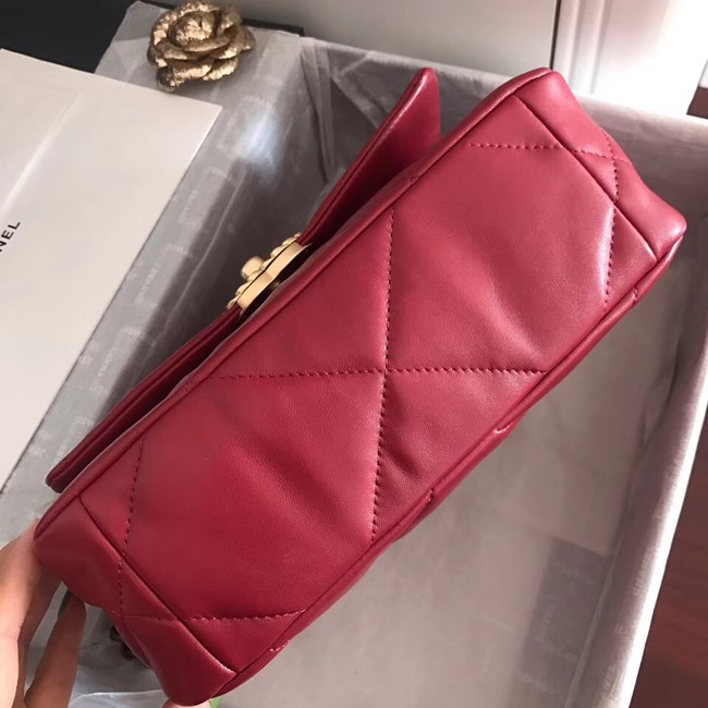 Chanel 19 flap bag AS1160 Red