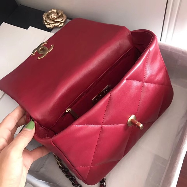 Chanel 19 flap bag AS1160 Red