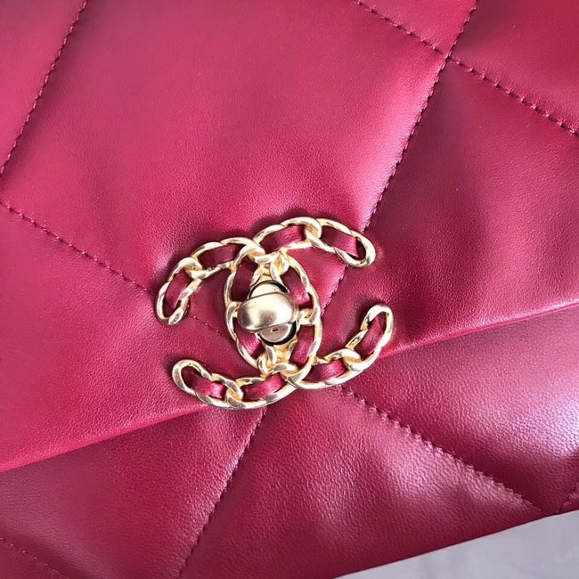 Chanel 19 flap bag AS1160 Red