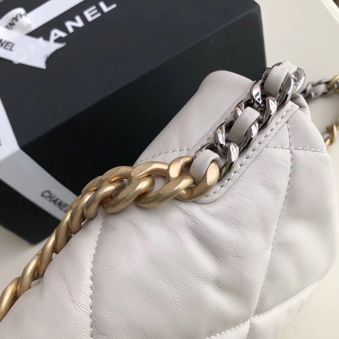 Chanel Original Soft Leather Chain Bag CC9237 White