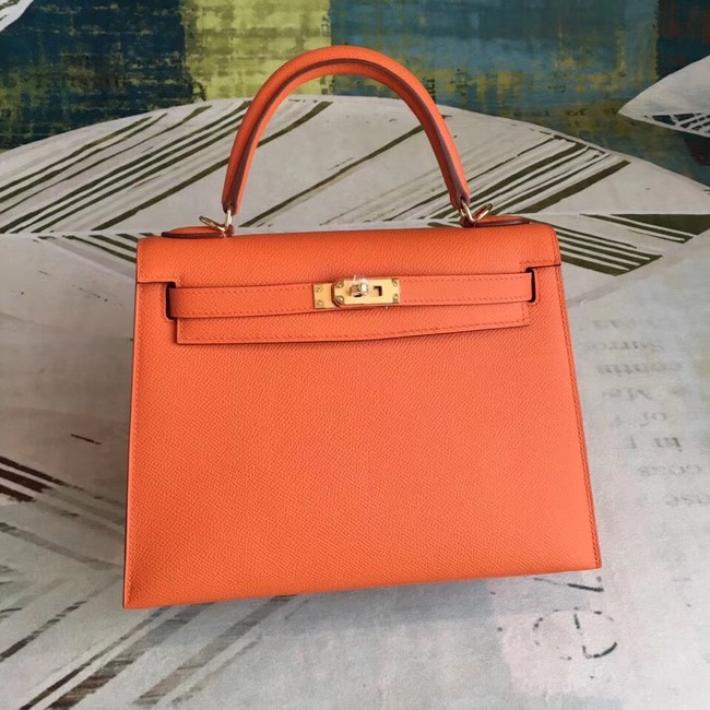 Hermes original Kelly Epsom Leather KL32 orange