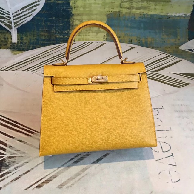 Hermes original Kelly Epsom Leather KL32 yellow