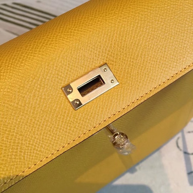 Hermes original Kelly Epsom Leather KL32 yellow