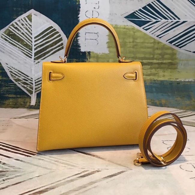 Hermes original Kelly Epsom Leather KL32 yellow