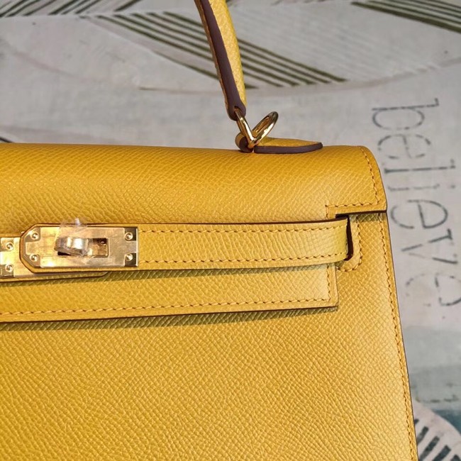 Hermes original Kelly Epsom Leather KL32 yellow