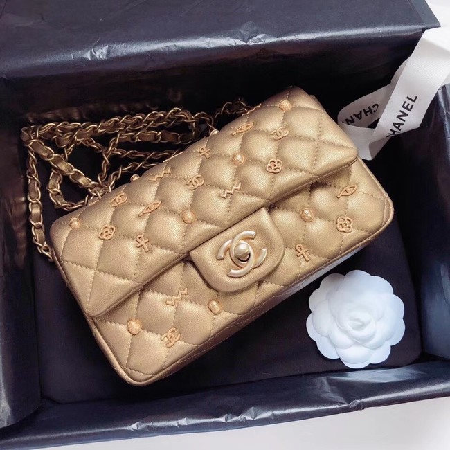 Chanel Classic bag Original Gold & Gold-Tone Metal A01116