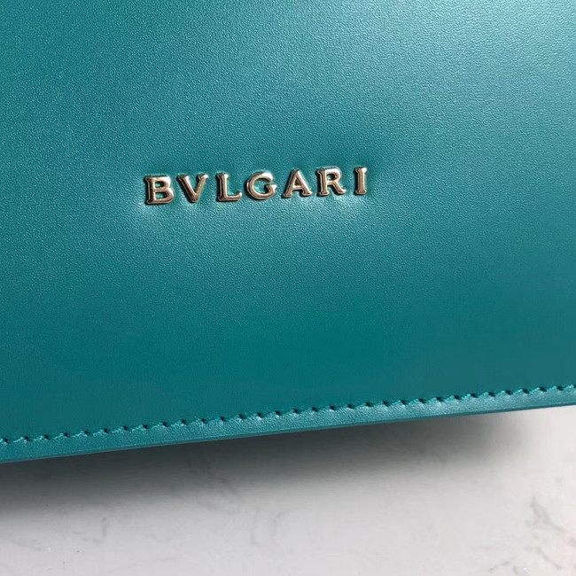 Bvlgari Serpenti Forever Pearl fish skin&Calfskin Leather small crossbody bag 288687 blue