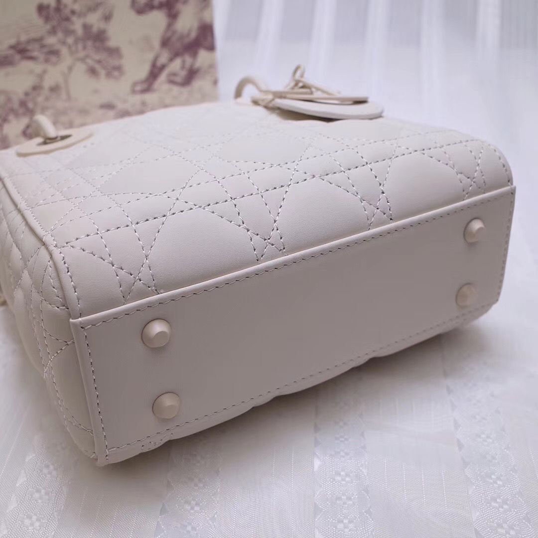 Dior MINI LADY DIOR CALFSKIN BAG M0505 White