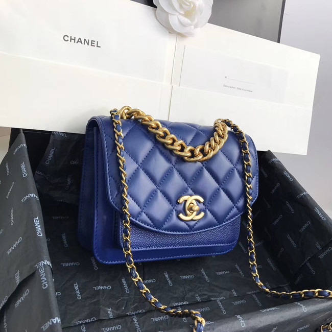 Chanel Small flap bag AS0784 blue