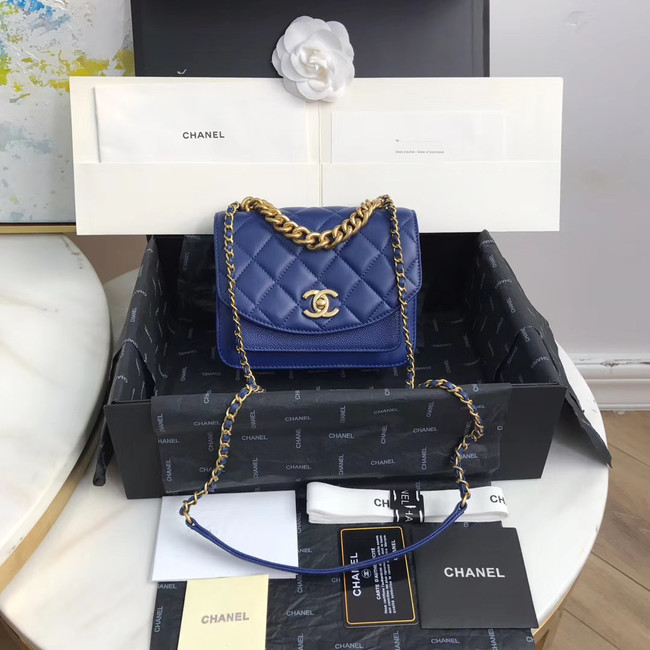 Chanel Small flap bag AS0784 blue