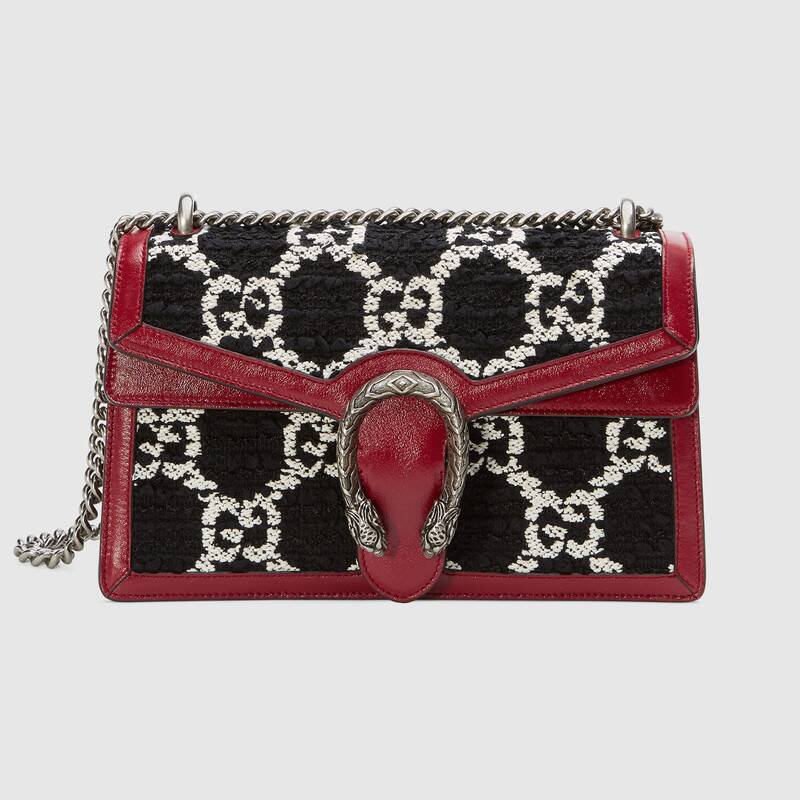 Gucci Dionysus GG Original tweed Shoulder Bag 400249 black