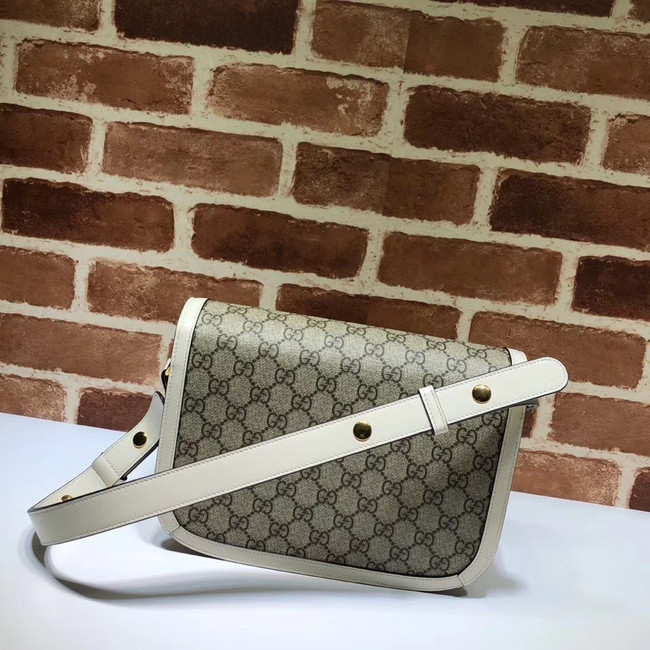 Gucci GG Supreme canvas shoulder bag 602204 white