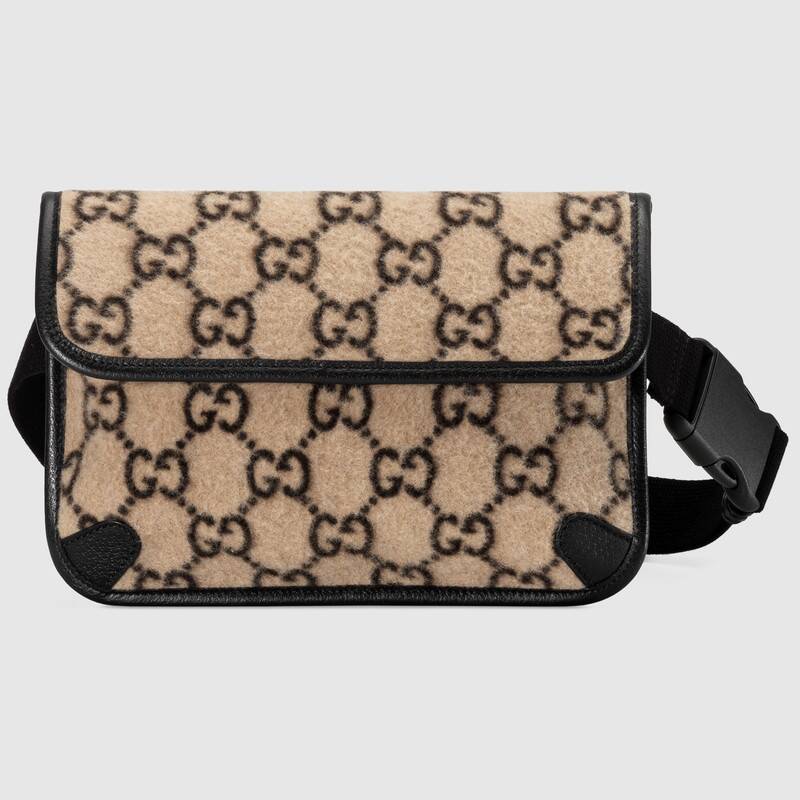 Gucci GG wool waist bag 598181 black