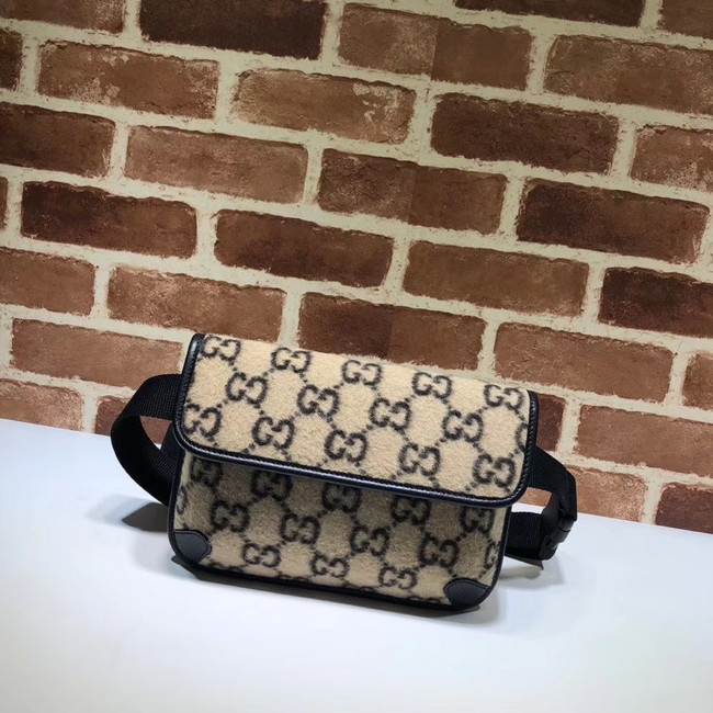 Gucci GG wool waist bag 598181 black