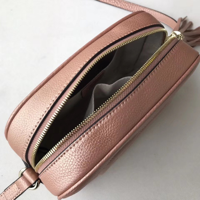 Gucci Soho Calfskin Leather Disco Bag 308364 pink