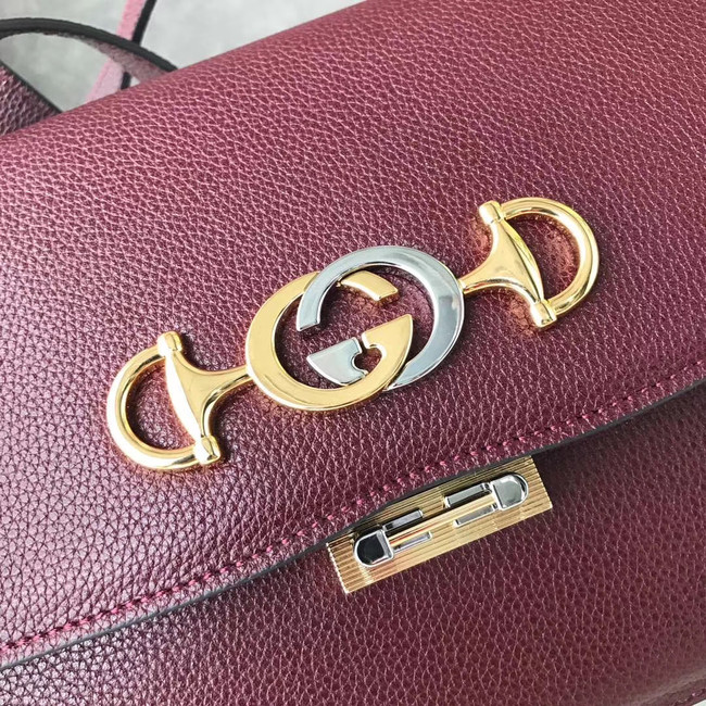 Gucci GG Leather Shoulder Bag A576388 Purplish