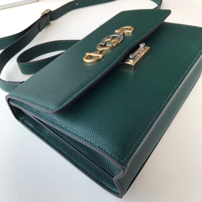 Gucci GG Leather Shoulder Bag A576388 green