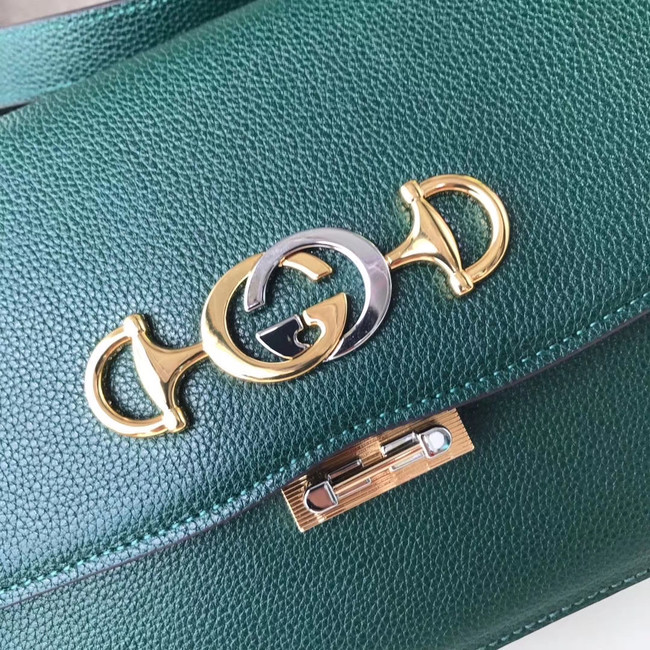 Gucci GG Leather Shoulder Bag A576388 green