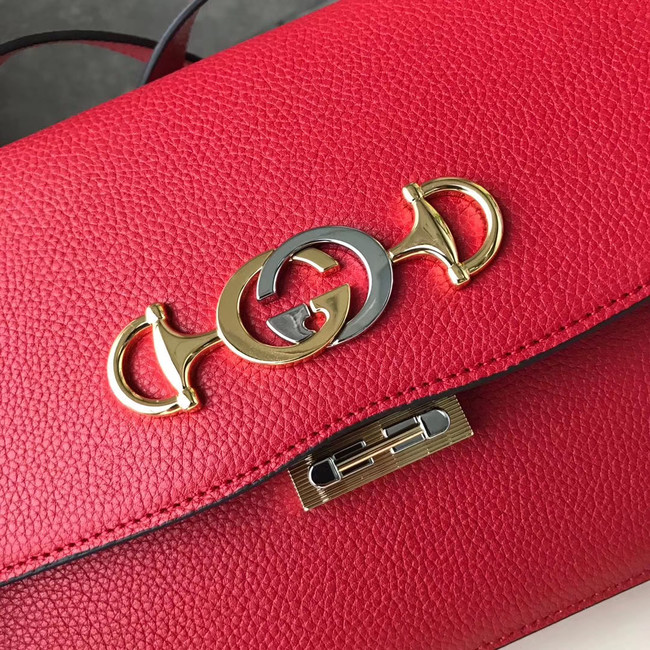 Gucci GG Leather Shoulder Bag A576388 red