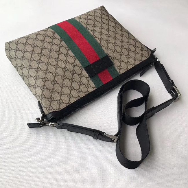 Gucci GG Supreme canvas shoulder bag 523335 apricot